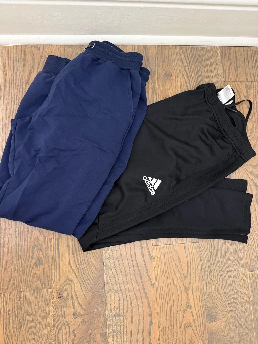 adidas Men's Navy and Black Jogger Pants Duo- black is not adidas